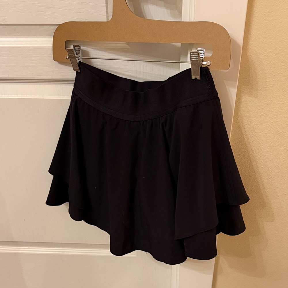 lululemon athletica Black Layered Flounce Mini Skirt